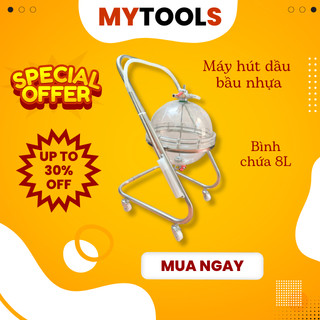 Máy hút dầu bầu nhựa mytools89 , bình chưa 8L hút dầu nhớt, dầu thải ô tô xe máy