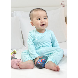 Bộ Dài Cài Lệch Luxry cho bé sơ sinh Nằm Sấp, Tập Lẫy, Tập Bò Mẹ Không Lo Cấn Ngực, Cộm Bụng