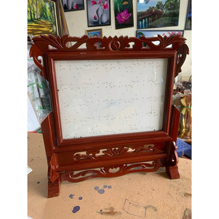 Khung ảnh thờ gỗ đôi 25x35 lòng khung