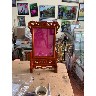 Khung ảnh thờ gỗ hương lòng khung