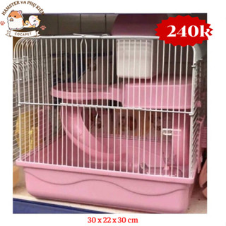 Lồng hamster hai tầng size đại 30 x 22 x 30 cm