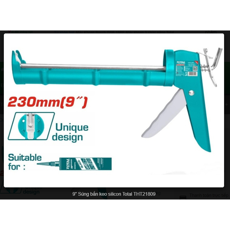 THT21809	Dụng cụ trích keo silicol TOTAL (dòng giá rẻ)