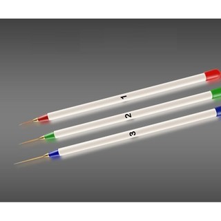 Set 3 cây cọ râu, cọ tóc vẽ móng - set cọ râu lông nhỏ dài