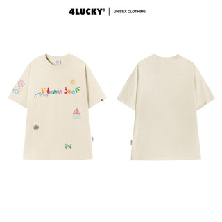 Áo thun unisex Vitamin Sea local 4Lucky 6084 - form rộng oversize streetwear