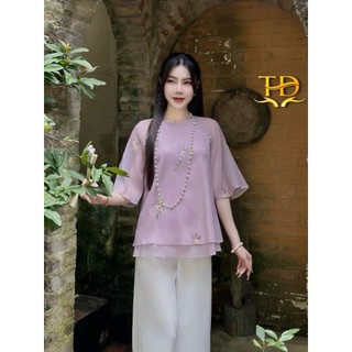 Pháp phục bộ quần áo đồ lam đi chùa đi chơi chất liệu voan cao cấp mềm mịn PHÁP PHỤC THÙY DUNG