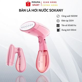 BÀN LÀ HƠI NƯỚC CẦM TAY MISUMA CÔNG SUẤT 1500W - Bàn Là Gấp Gọn Chính Hãng (Màu Hồng)