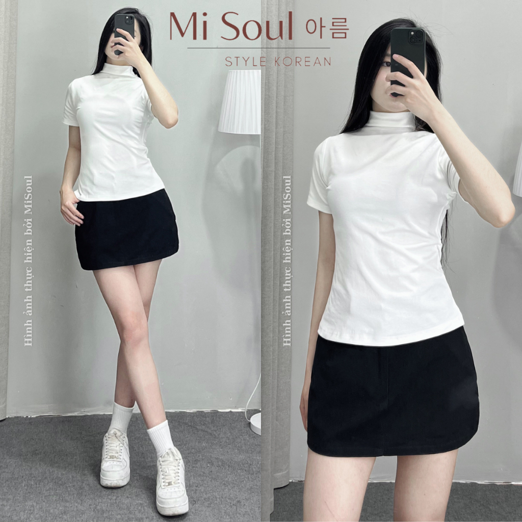 Áo Thun Cổ 3 Phân Cộc Tay Nữ BigSize MiSoul, Áo Cổ Leo Cộc Tay BigSize MiSoul 265 | BigBuy360 - bigbuy360.vn