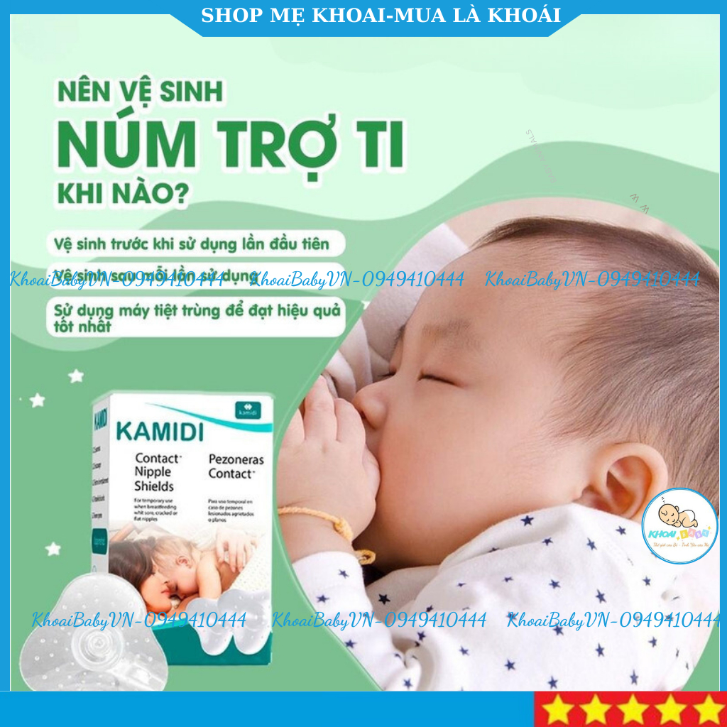 Núm Trợ Ti Kamidi Hỗ Trợ Cho Bé Và Bảo Vệ Đầu Ngực Cho Mẹ