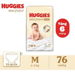 Tã quần huggies m76/l68/xl60+8 mẫu mới