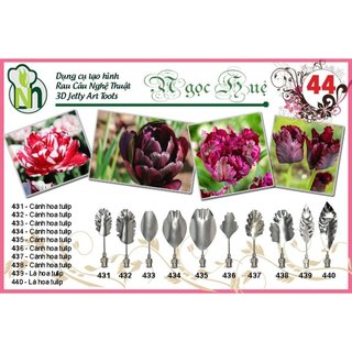 Dụng cụ làm thạch rau câu 3D inox 304 Ngọc Huệ hoa cẩm chướng, thược dược, mẫu đơn