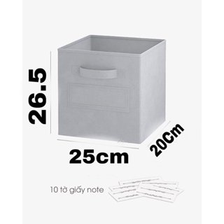  Hộp vải kệ sách tổ ong kích thước chuẩn với từng ô trên kệ màu ghi phù hợp cho 2 màu của kệ gỗ 