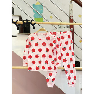 Bộ Cotton Giấy Dài Tay AGABANG Xuất Hàn Dư Xịn Cho Bé Gái Size 90