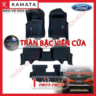 Thảm lót sàn ô tô 5D Ford Everest 2018-2024 đúc nguyên khối TPV (4 tấm/Bộ)