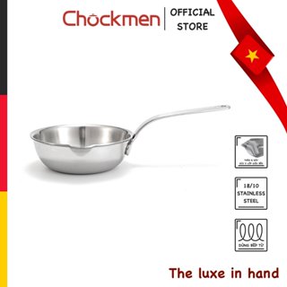 Chảo mini CHOCKMEN Inox 18/10 Size 12cm Chảo Thành Cao Chảo Rán Chảo Xào Quánh Chiên Ngập Dầu