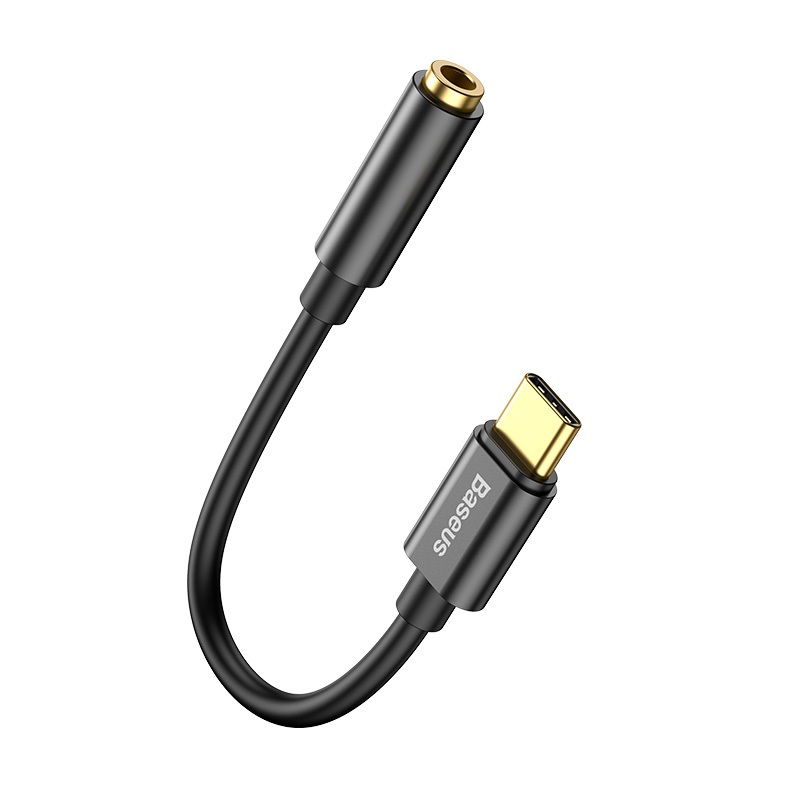 Cáp chuyển đổi Baseus L54 Type C sang audio DAC AUX 3.5mm - Màu đen - Chính hãng | BigBuy360 - bigbuy360.vn