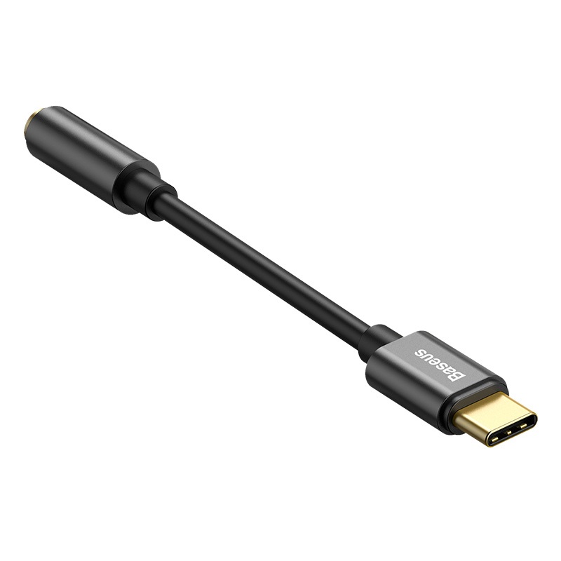 Cáp chuyển đổi Baseus L54 Type C sang audio DAC AUX 3.5mm - Màu đen - Chính hãng | BigBuy360 - bigbuy360.vn