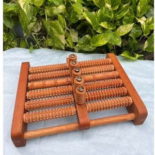 Bàn lăn chân gỗ massage 6 hàng 5 trục đứng
