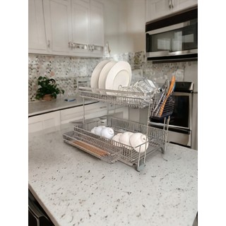 Giá úp chén bát hive nob 2 tầng inox 304 thanh la cao cấp