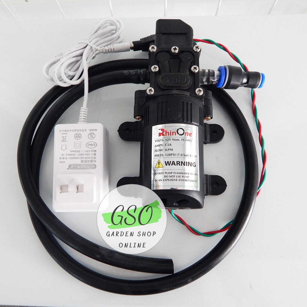 Bộ KÍT phun sương tăng áp tưới lan, cây cảnh 10 đầu béc kèm bơm