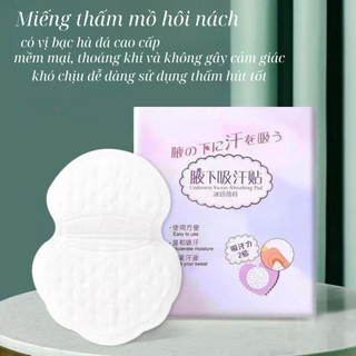 Hộp 20 miếng dán thấm mồ hôi nách mùi hương bạc hà