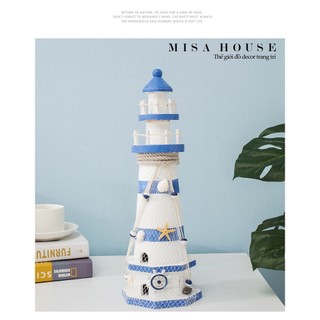 Ngọn hải đăng 23cm gỗ cđb