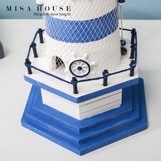 Ngọn hải đăng 23cm gỗ cđb