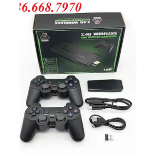 Máy Chơi Game Stick 4K V5 hdmi không dây tải thêm pes1-2020,2022, đấu trường thú, đua xe gà