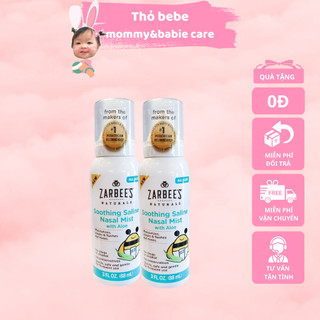 Chai xịt vệ sinh mũi cho bé zarbee zarbee's lô hội 88ml