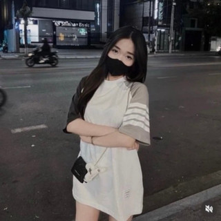 Áo phông nam nữ raglan phối sọc viền tay, áo thun unisex form rộng chất liệu cotton thoáng mát