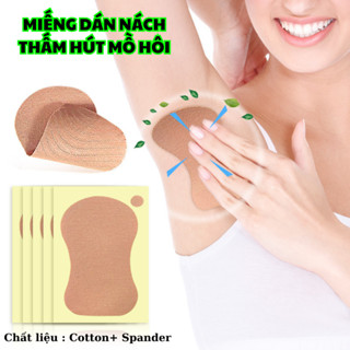 Miếng dán thấm mồ hôi nách màu da cho Nam, Nữ chất liệu cotton. Tấm dán mô hôi nách, mồ hôi chân