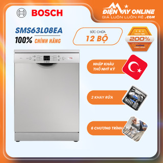 Sms63l08ea - máy rửa chén độc lập bosch sms63l08ea - - tặng hộp viên finish all in one