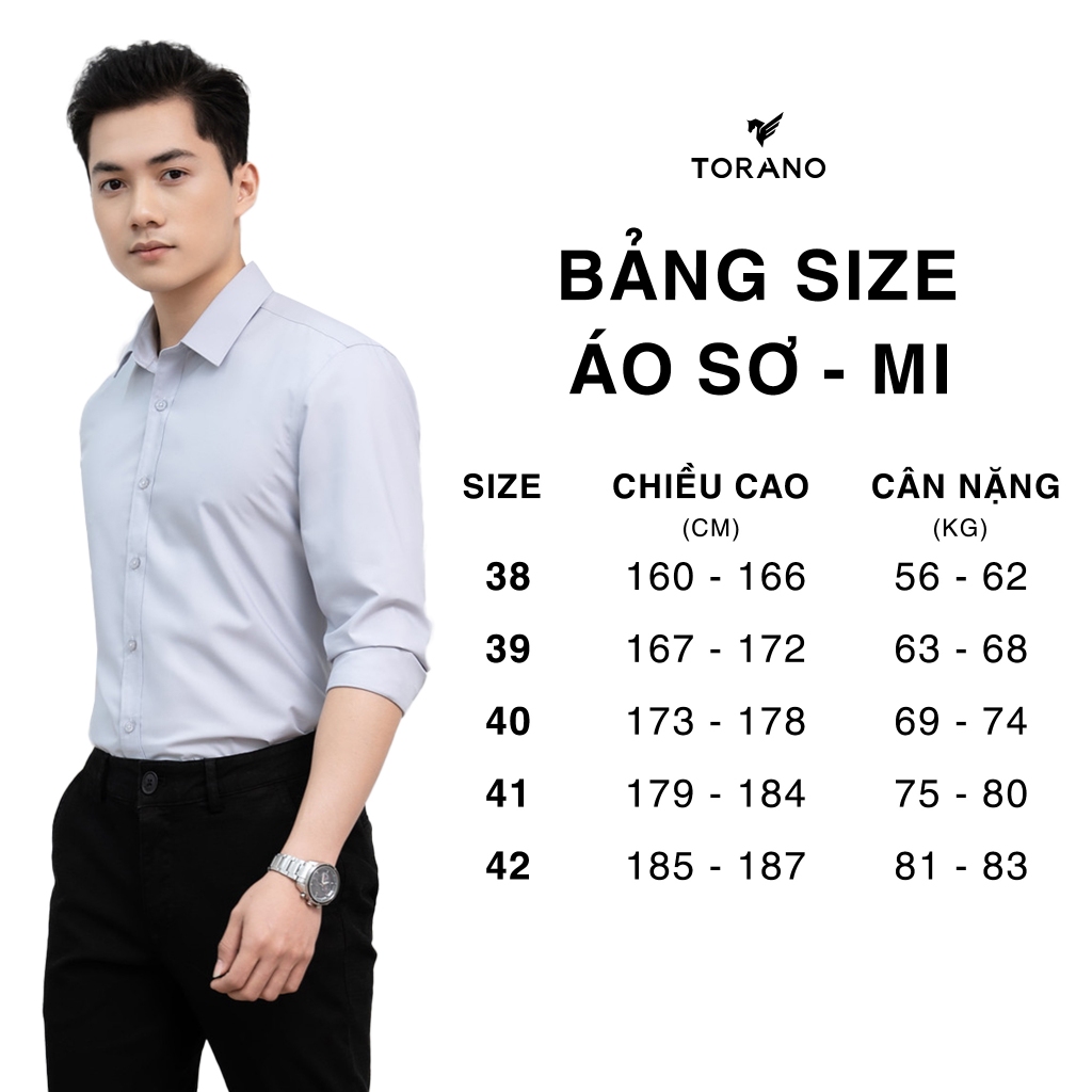 Áo sơ mi nam TORANO dài tay trơn phom chuẩn lịch sự - FATB002 | BigBuy360 - bigbuy360.vn