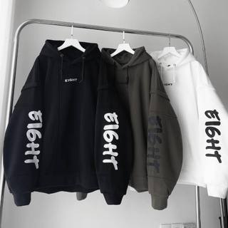  BingBing - Áo Khoác Hoodie Nỉ Bông Form Rộng EIGHT Nam Nữ Unisex 