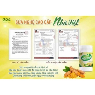 Sữa Nghệ Nhà Việt cao cấp