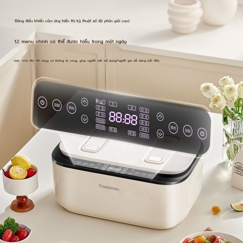 Nồi Cơm Đôi Hai Ngăn CHANGHONG Điều Khiển Kép Hoàn Toàn Tự Động- Bảo Hành 12 Tháng