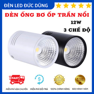  Đèn ống bơ ốp trần nổi 12W ánh sáng vàng trắng 3 màu - Đèn lon ốp ban công phong cách hiện đại  BẢO HÀNH 1 NĂM  