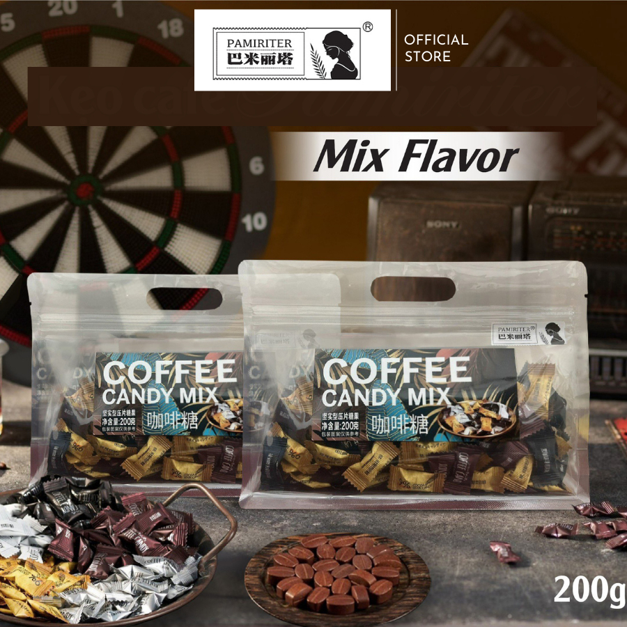 Kẹo Cafe Pamiriter Coffee Candy Mix 4 Vị Đài Loan