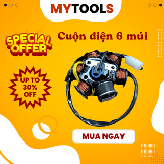 Cuộn điện 6 múi mytools89 B9, giắc 3 chân dành cho xe Wave/ giắc 4 chân dành cho Dream