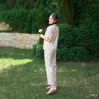 VIBES Đồ bộ Pijama dài Lụa Gấm cao cấp Hexa Long Py Set