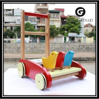 Xe tập đi gỗ - xe gà tập đi hình con gà cho bé