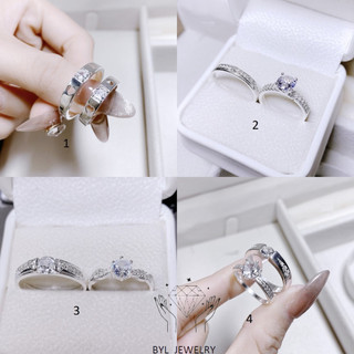 Các mẫu nhẫn đôi bạc đính đá cao bạc ta byl jewelry