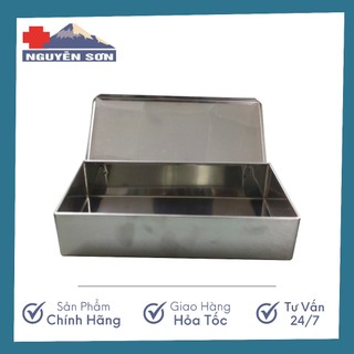 Hộp chữ nhật Inox đựng dụng cụ y tế dùng trong spa thẩm mỹ, tiểu phẫu, phòng khám và bệnh viện