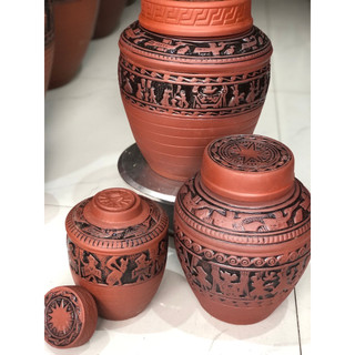 Chum rượu trống đồng âu lạc vò rượu gốm bát tràng không tráng men 3L - 5L - 10L hấp thụ andehit làm ngon rượu