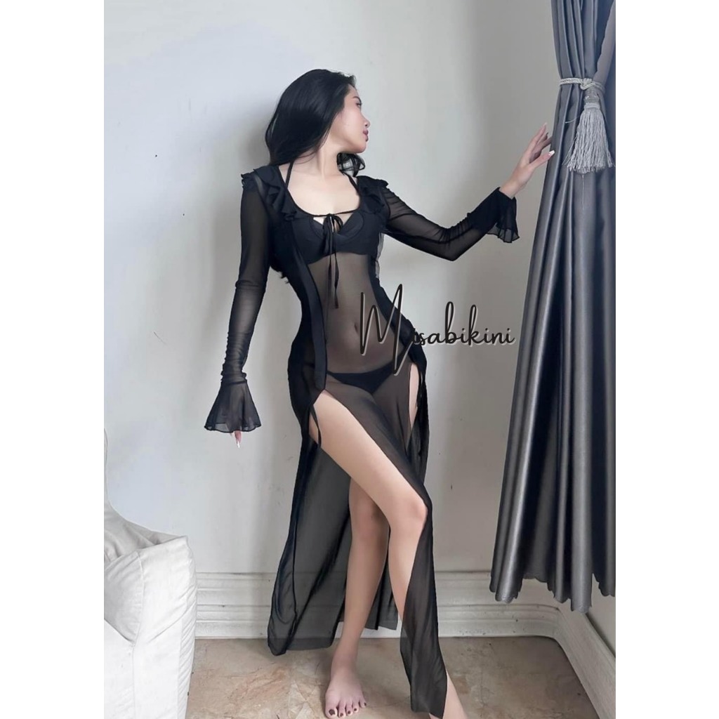 [ Bikini áo lưới ] áo lưới dáng dài