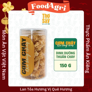 Cơm cháy chà bông foodagrivn lon 150g đồ ăn kiêng thực phẩm thuần chay sản xuất từ thợ sấy