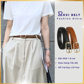 Thắt Lưng Nữ Công Sở Bản Nhỏ Mặt Chữ Nhật Màu Vàng Roxibelt - Đai Váy Dây Nịt Nữ Mặt Hình Thoi TL037