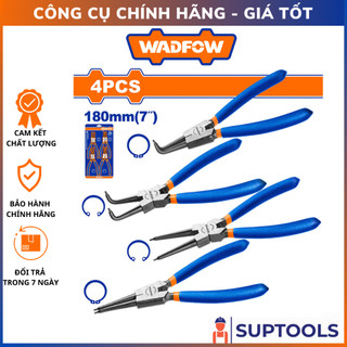 Bộ 4 kềm mở phe 7" wadfow wps2604 kìm mở phe vòng ngoài , vòng trong, 180 độ, 90 độ