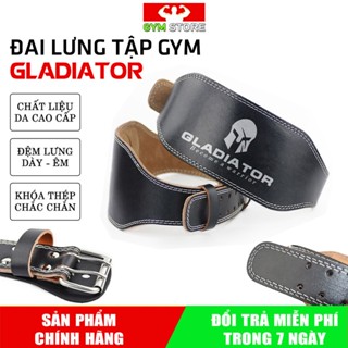 Đai lưng GLADIATOR chất liệu Da cứng hỗ trợ tập Gym - Squat - Deadlift - Gánh tạ