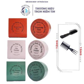 Sáp vuốt tóc & Pomade Tạo Kiểu Tóc Firsthand Supply - Clay Pomade , All-Purpose Pomade , Texturizing Clay + Tặng 2 Lược