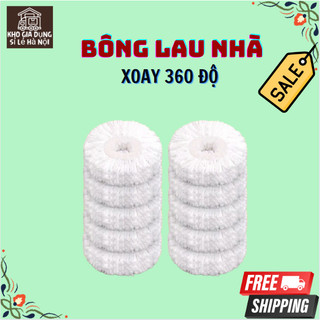 Combo 2 bông lau nhà xoay 360° sợi Microfiber siêu thấm, hút cực tốt